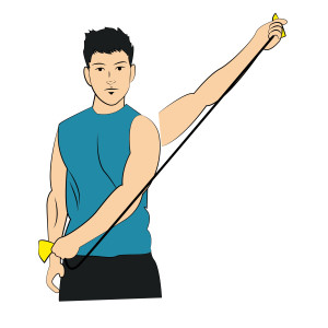 Band Shoulder Diagonal Flexion - left arm